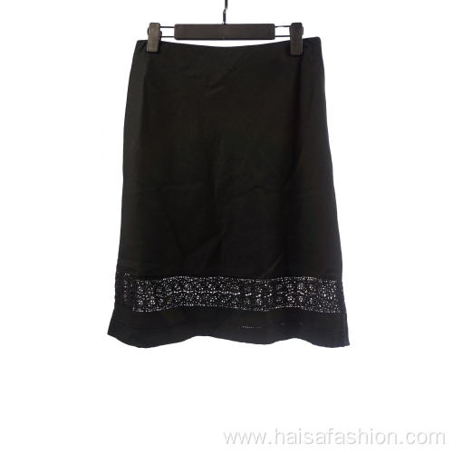 Black Casual Skirt For Ladies